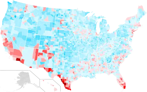 Trend[i] in county margins from 2020 to the 2024 presidential election.