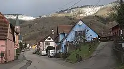 Village view in winter