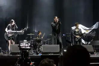 Cold Cave performing live in May 2023