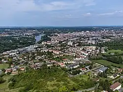 Aerial view of Vichy in 2023.