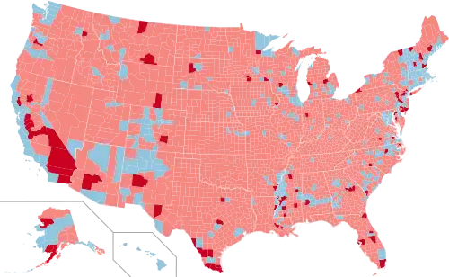 Results by county flips from 2020 to the 2024 presidential election.[g]