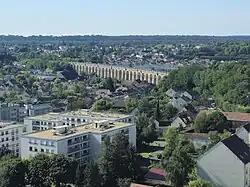 General view of the city centered on the Changis Viaduct, photographed in September 2025.
