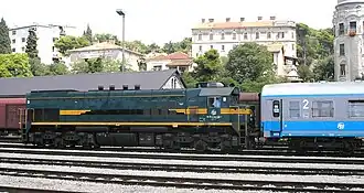 A Croatian EMD G26 in ex-JŽ livery