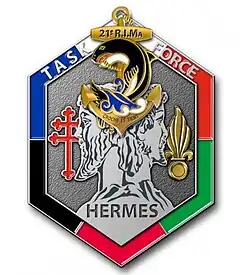 21e RIMa insignia in French task force Hermès.