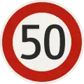 253-50 – Maximum speed limit (50) (formerly used )