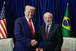Brazilian president Luiz Inácio Lula da Silva holds talks with US President Donald Trump in Kuala Lumpur, Malaysia.