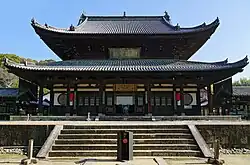 Early Edo period (1600-1868) Daiyū Hōden of Manpuku-ji in Uji, Kyoto, Japan. Built in 1668.