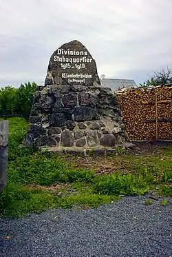 Memorial Stone Divisions Staff Quarter of the 85th Landwehr Division, Juraciški, Belarus.
