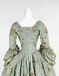 Rear view of robe a l'anglaise, 1770-75, British. Metropolitan Museum of Art, 2009.300.648