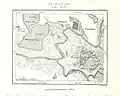 1882. The city of Izmail, then called Tuchkov/Tutchkov, and the Izmail/Izmayil fortress to the left.[3]