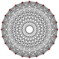 2{3}2{3}2{3}2{3}2{4}4, , with 24 vertices, 240 edges, 1280 faces, 3840 cells, 6144 4-faces, and 4096 5-faces