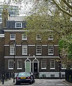 Georgian terraces at West Square, Newington. Caterham was first founded at No.29 in 1811. 'Newington' is now a school house at Caterham.