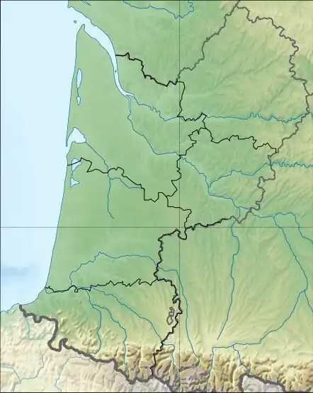 location in Aquitaine and France