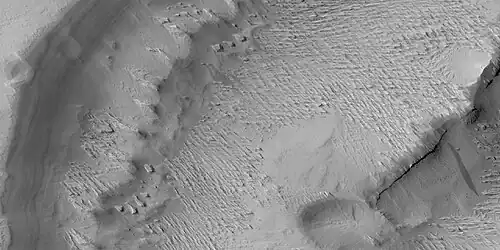 Close view of layers from previous image, as seen by HiRISE under HiWish program