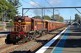4520 in its Indian red livery