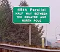Marker on Interstate 5 near Keizer, Oregon