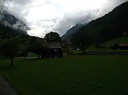 The river Schwarze Lütschine in the village Lütschental