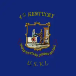 Flag carried by Fourth Kentucky Volunteer Infantry during the Spanish-American War[9]