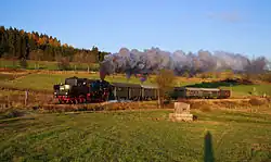 52 8134 with a charter train of Eisenbahnfreunde Betzdorf in Hilchenbach-Lützel