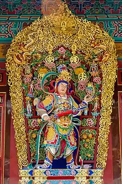 Statue of Weituo at Yuantong Temple in Kunming, Yunnan, China.