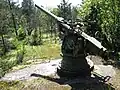 Imperial Russian Canet 75&nbsp;mm/50 1892 naval gun on Obukhov carriage in Kuivasaari.