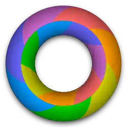 It can be coloured with up to 7 mutually adjacent regions