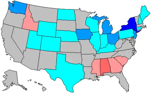 Net Gains by state