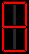 Eight-segment display displaying an 8