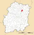 Map indicating Fleury-Mérogis in Essonne