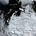 A-68A location on 9&nbsp;February 2020
