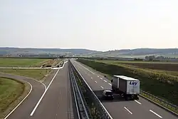 Heldrungen exit in the direction of Tunnel Schmücke; Opened in September 2009