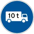 Goods vehicles exceeding 10 tonnes only