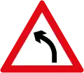 Dangerous curve to left