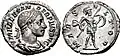 3rd-century coin with Mars on the reverse, with lance and shield. The same symbols were used for Athena (Pallas).