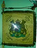 Standard m/1810 of the Life Regiment Dragoon Corps. Embroidered by Queen Lovisa in 1863.
