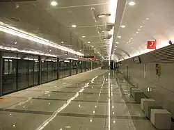 Full-height platform screen doors at Incheon Intl Airport Cargo Terminal Station (Seoul Subway AREX)