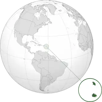 Location of Antigua and Barbuda