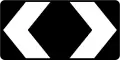 (D4-V108) Bidirectional chevron hazard marker (used in Victoria and South Australia)