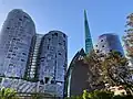 The Towers by Elizabeth Quay with the Bell Tower