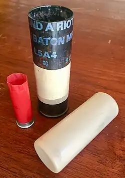 37mm L5A4 UK issue baton round ("rubber bullet")