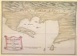 A Plan of the Harbour and Parts adjacent on the Isthmus of Darien where the Scotch Company was settled, 1743.