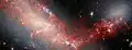 NGC 4490 and NGC 4485 imaged by the James Webb Space Telescope