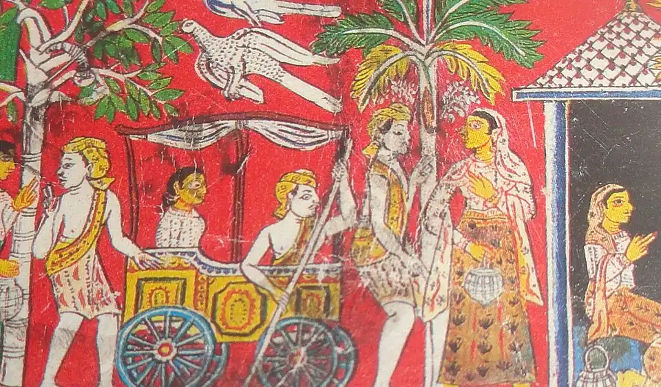 A fresco at Dehiwala Sri Subhodharamaya
