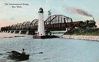 A 1914 postcard showing the bridge