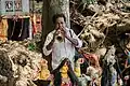 A shehnai player. most commonly occurred in South India