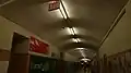 A vaulted hallway ceiling