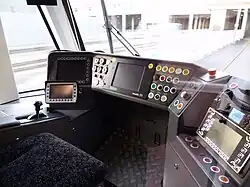 Controls of a Variobahn tram