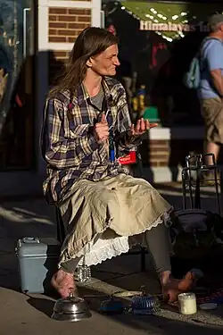 Abby the Spoon Lady performing in Asheville, North Carolina (2014)