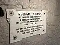 Memorial tablet of Abigail Adams