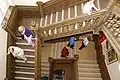 The main staircase seen from the top passageway.